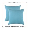 Qanatmz Sea Blue Soft Throw Pillow Covers Decorative Chenille Square
