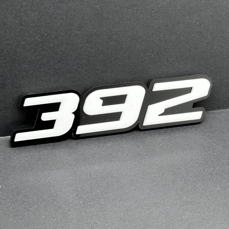 Emblem Badge 2x White black 392 Hemi Emblems 392 Side