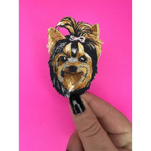 Unbranded Yorkie Dog Patch - Yorkshire terrier - Iron on