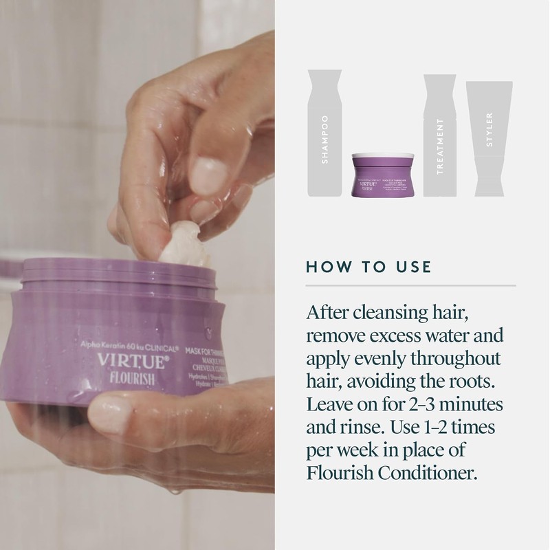 VIRTUE- Mascarilla Virtue Flourish para cabello fino 5 oz