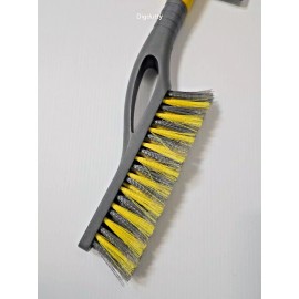 Shell LIGHTWEIGHT 24" Snowbrush W/ Bear Claw Car Ice Scraper - Yellow / Grey