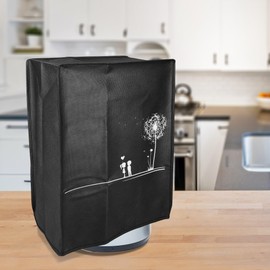 kwmobile Case Compatible with Ninja Creami Food Processor Cover in White Black Dandelion Love