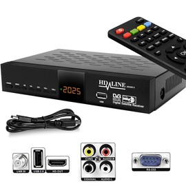 Hd-line 20500 Digitaler Satelliten HD Receiver (DVB-S/DVB-S2, HDMI, AV, 2X USB 2.0, Full HD 1080p, Digital Audio Out) [Vorprogrammiert für Astra, Hotbird und Türksat]