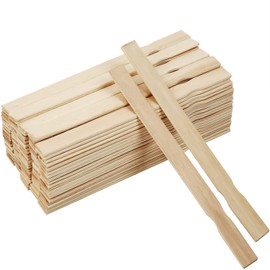 KINJOEK 300 PCS 14 Inch Length Paint Sticks, Premium Wood Multi-Purpose Flat Unfinished Wooden Crafts Sticks Paddles Stirrers Bulk for Paint Mixing, Wall Stirring, Wood Crafts, Garden Plant