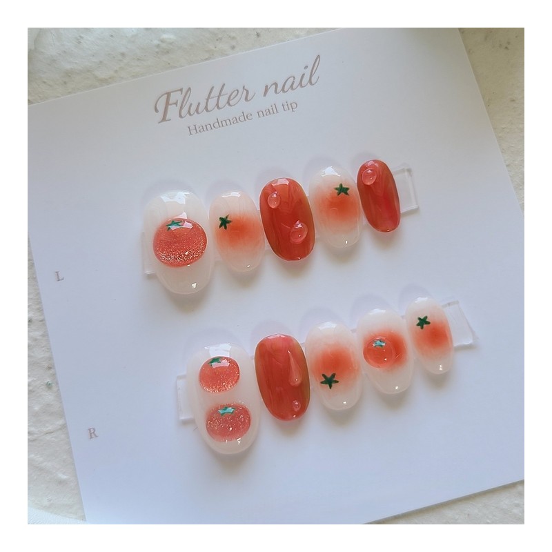 TomatoMato handmade nail tips - Petit round / 토마토마토 수제네일팁