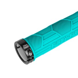 FIFTY-FIFTY Double Lock-On Mountain Bike Grips, Bicycle Handlebar Locking Grips, Non-Slip MTB Handle Grips (Turquoise)