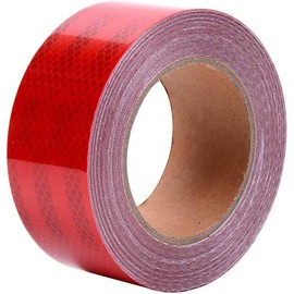 ONTWIE Reflective Safety Tape 66ft X 2", Reflective Sticker Red for Trailers - Reflective Warning Conspicuity Tape Stickers High Intensity Waterproof