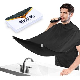 PLACHIDAY Beard Bib Beard Apron Gifts for Men,Beard Trimming Catcher Bib, Dad Fathers Day Anniversary Valentines Day,Christmas gifts,Best Gifts