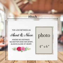 YLKJSTYS Aunt Birthday Gifts From Niece, Creativity Picture Frame Gifts, Birthday Christmas Gifts for Aunt From Niece Accessories, Wooden Photo Frame (4 x 6 Inch Photo)