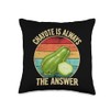 Chayote Is Always the Answer Vegetable Humor Throw Pillow