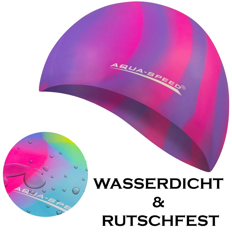 Aqua Speed Swimming Cap for Men, Bathing Cap Multi-Coloured with