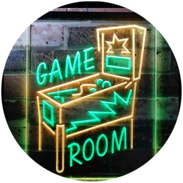 Game Room Pinball Man Cave Dual Color LED Neon Sign