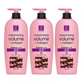 Elastine 엘라스틴 마린콜라겐 볼륨 샴푸 680ml 3개 Elastin Marine Collagen Volume Shampoo 680ml, 3 Pieces