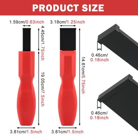 Carbide Scraper, Super Carbide Gasket Scraper for Metal and Automotive, 1-1/4 Inch and 5/8 Inch Carbides Gasket Scrapper Tool with Storage Bag(COLOR:black red)