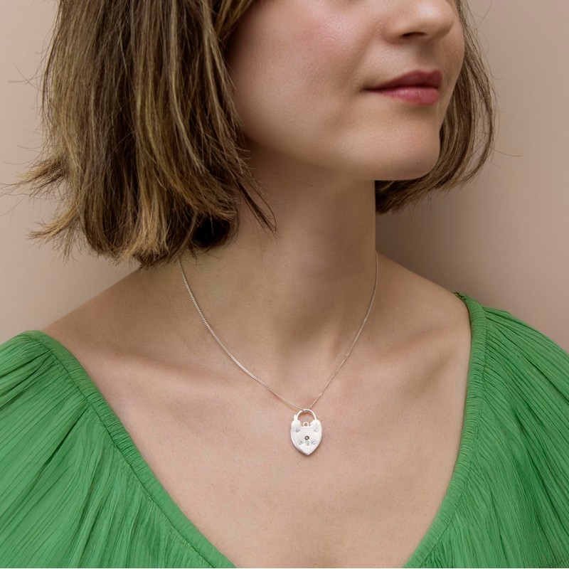 Tuscany Silver Women's Sterling Silver 16.2mm x 24.7mm Padlock Pendant