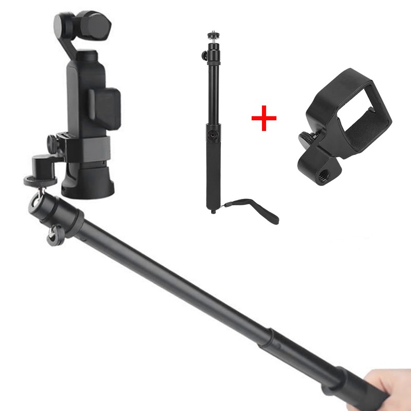 Handheld Selfie Stick Aluminium Alloy Adjustable Extension Rod with 1/4''