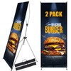YOSE X Banner Stand (2 Pack) , Retractable Banner Stand