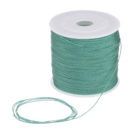 uxcell 0.6mm Nylon String Cord 164 Yards Nylon Satin String Bracelet String Chinese Knotting Cord Beading Thread for Jewelry Making Braided Necklaces Macrame Trim Craft Blue Green