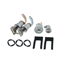 Lskioer Ignition Cylinder Lock w/Keys Set, 69005-90316 Car Ignition Switch & Door Lock Cylinder Set Fits for Land Cruiser FJ40 FJ43 FJ45 BJ40