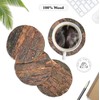 Rustic Wooden Coasters with Stand (Set of 4) - Handmade