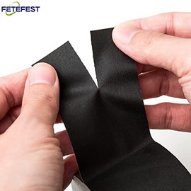 Cinta adhesiva negra resistente, 5,1 cm por 27,4 m, cinta adhesiva de grado profesional, no reflectante, sin residuos, rasgadura manual, autoadhesiva, multipropósito (negro, 5,1 cm x 27,4 m)
