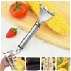 Phyxiul Corn Cutter, Peeler, Corn Grainer, Mini Stainless Steel Corn