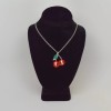 Real Metal Retro Cherry Necklace Classic Vintage Pewter Pendant Fashion