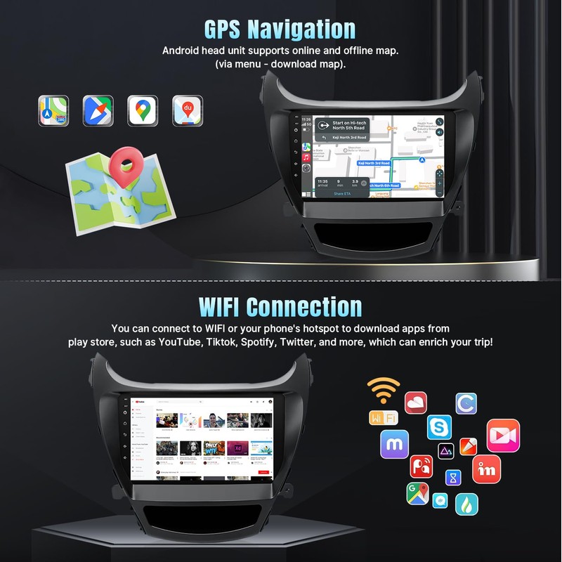 Naifay Android Car Stereo for Hyundai Elantra 2014 2015 2016