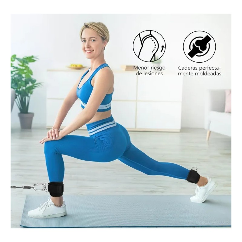 Grilletes Para Tobillo Gym Mujer Con Talonera, Correas De Tobillo