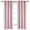 YGO Light Pink Solid Blackout Drapes Room Darkening Pink Themal