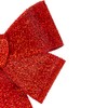 Northlight Tinsel 4-Loop Bow Christmas Decoration, 17", Red