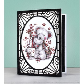 Katy Sue 'Bears Greyscale Collection' Paper Craft Pad for Card Making (Not Die-Cut)