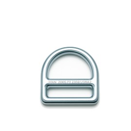 Fusion Climb Half-Circle Steel D-Ring – Heavy Duty Utility Attachment Ring for Belts, Tool Bags & Outdoor Gear – Black (Silver)