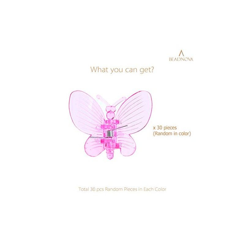 BEADNOVA Butterfly Orchid Support Clips - 30 Pack in Mixed