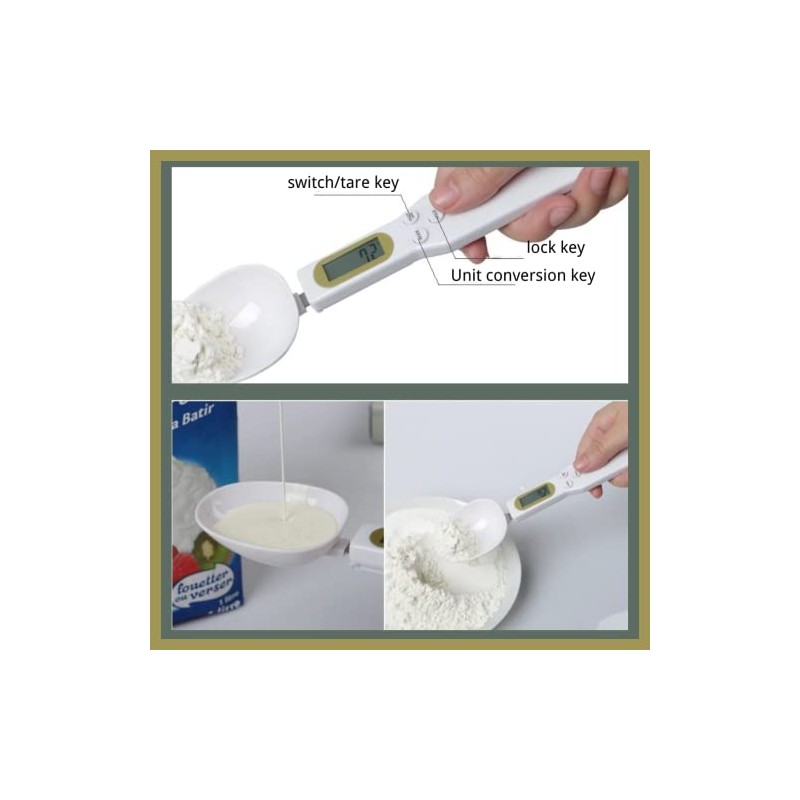 Electronic Measuring Spoon Adjustable Digital Spoon Scale Weigh Up 1-500g