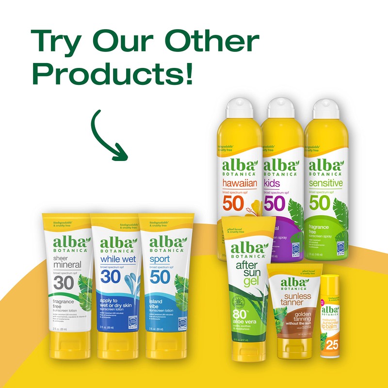 Alba Botanica Hawaiian Sunscreen Lotion, SPF 30, Aloe Vera, 3