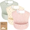 KeaBabies - Paquete de 3 baberos impermeables para bebé, ligeros,