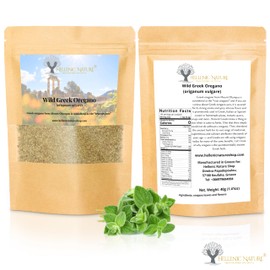WILD GREEK HERBS DRIED PREMIUM QUALITY- from Mount Olympus Handpicked and Air-Dried in DoyPack with ZipLock for Awesome Freshness and Aroma - Mediterranean Seasoning (1.41 Ounce (Pack of 1), Oregano)