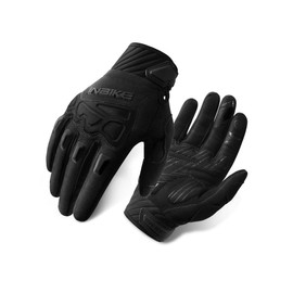 INBIKE Mountain Bike Gloves Cycling Mens MTB Bicycle Cycle for Men Road Padded Accessories Racing Gym Touchscreen Full Finger Womens Black XXL