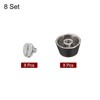 sourcing map 8set Flat Head Stud Spike 12mm Metal Purse