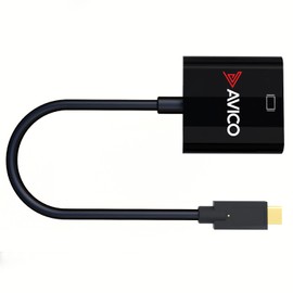 Avico USB C to VGA Adapter – 1080P @ 60hz – Male to Female – for Monitors, TVs, PCs, MacBooks, Projectors – Thunderbolt Compatible