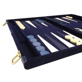 Deluxe Backgammon Set - Board Game (Blue - 18"x12")