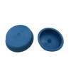 Rubber Blanking Plugs Closed Steel Pipe Panel Blue Flush Mount