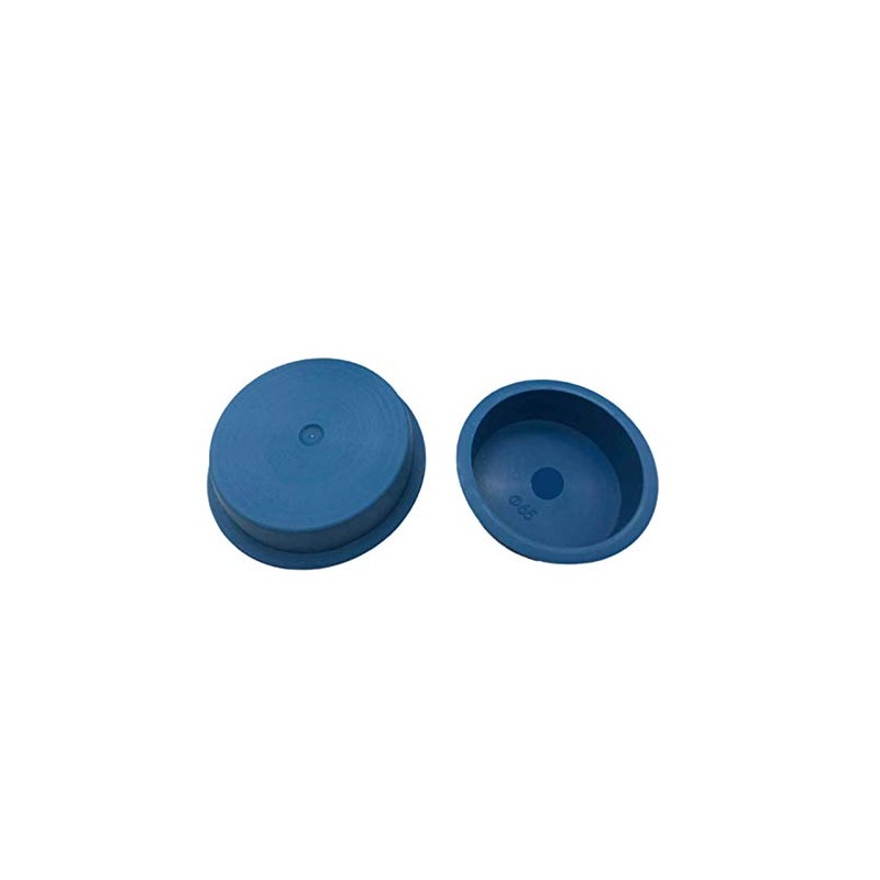 Rubber Blanking Plugs Closed Steel Pipe Panel Blue Flush Mount