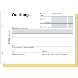 Herlitz 402 Carbonless Receipt A6 Horizontal 2 x 40 Blatt