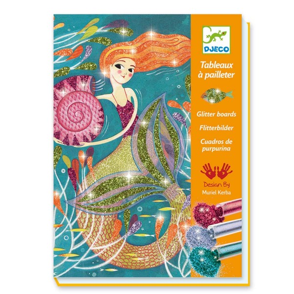 DJECO Mermaids Glitter Board Craft Kit, Mixed
