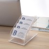 SUMNACON Acrylic Clear Business Card Holder, 4 Tier 4 Pocket