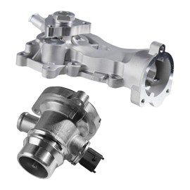 AW6662 Auto Engine Water Pump with Thermostat Kit Fits for Buick Encore 13-20, for Chevy Cruze 11-16, for Sonic 12-20, for Trax L4 1.4L 13-20 Turbocharged Engine 25192709 55565336 902808