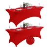 SuperO 2Pack Waterproof Spandex Table Cover for 8FT Table Universal
