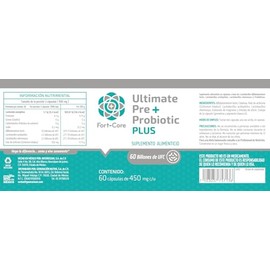Fort Core Ultimate Pro Probiotic Plus Billones Ufc Gluten Lactosa Azúcar Ingredientes Naturales Cápsulas 450mg Cada Una